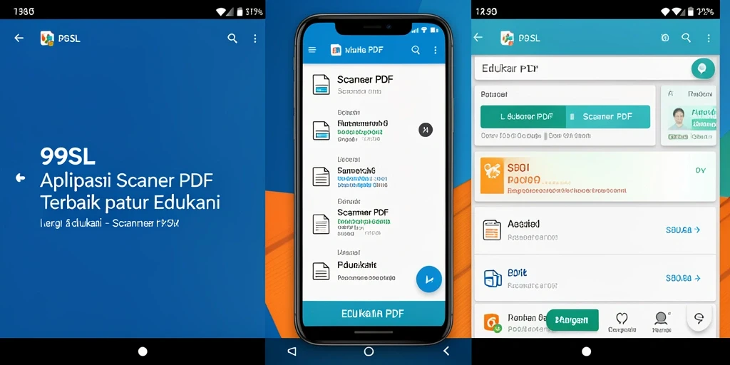 Tampilan antarmuka 99SL saat memindai dokumen PDF.