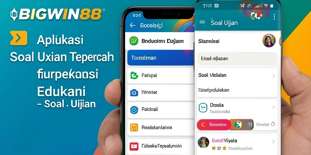 Antarmuka aplikasi BIGWIN88 untuk Soal Ujian yang interaktif.