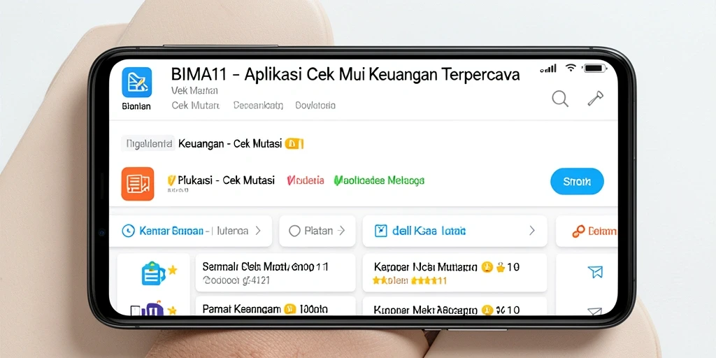 Tampilan antarmuka BIMA11 yang sederhana dan mudah digunakan untuk cek mutasi.