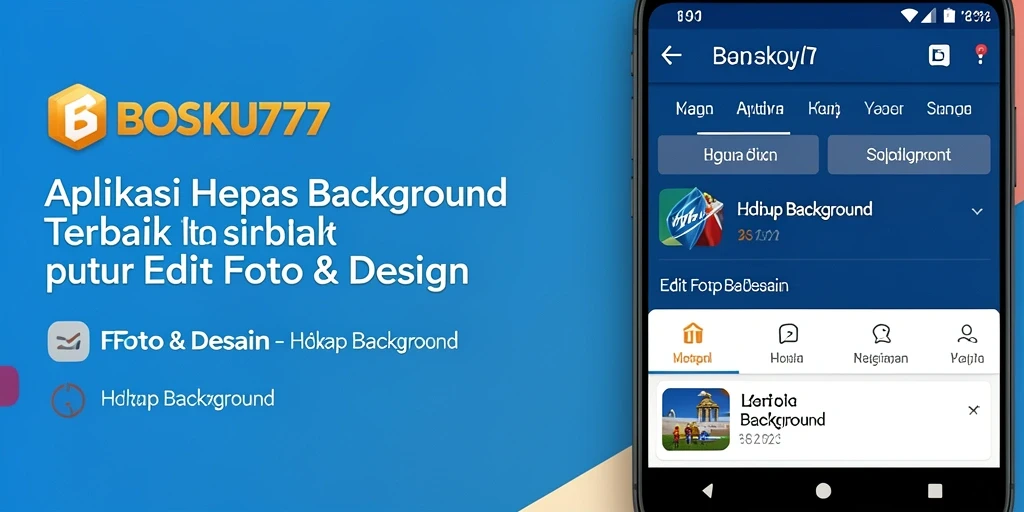 Antarmuka BOSKU777 yang praktis untuk menghapus background foto.