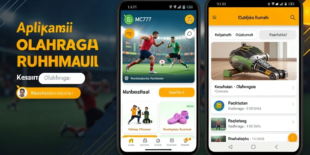 Antarmuka aplikasi Olahraga Rumah yang user-friendly dan menarik.