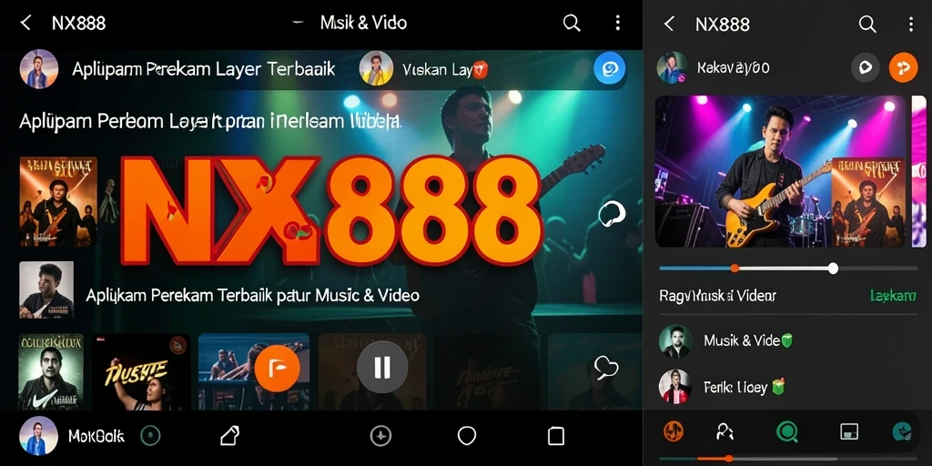 Tampilan antarmuka aplikasi NX888 saat merekam layar.