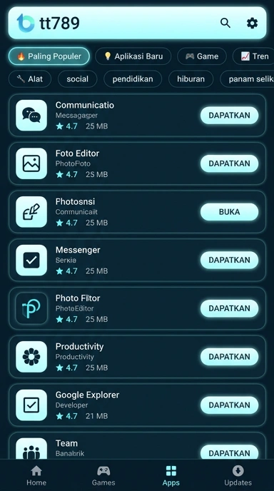 Katalog Aplikasi Populer di tt789 - Temukan Akses Anda